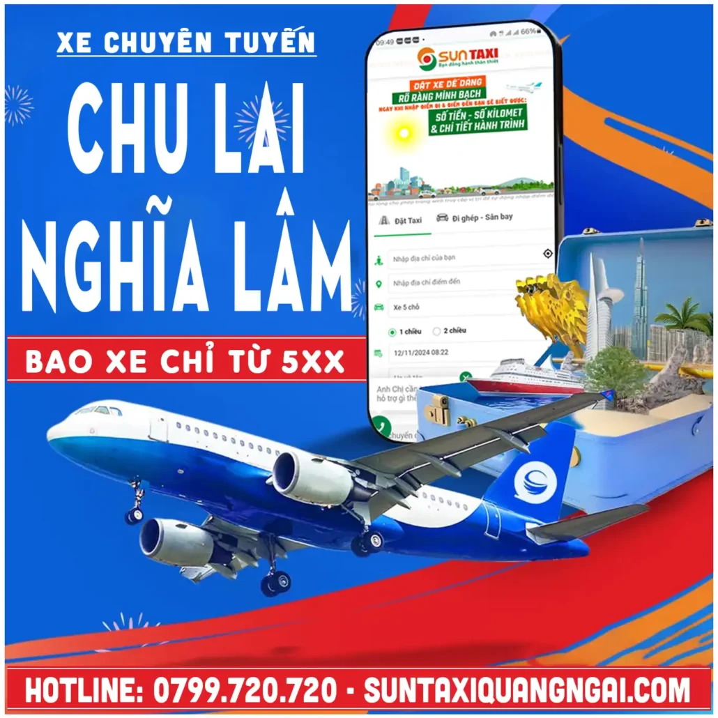 Xe Nghĩa Lâm đi Chu Lai chỉ từ 5xx gọi ngay 0799.720.720