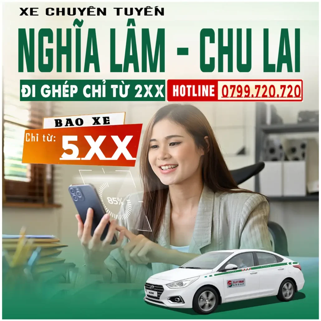 taxi nghĩa lâm đi sân bay chu lai chỉ từ 5xx bao xe