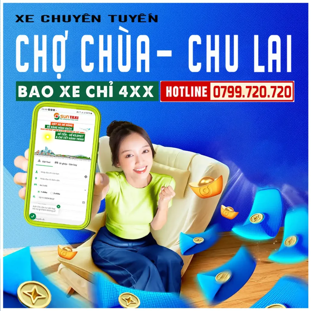 xe chợ chùa đi sân bay chu lai chỉ từ 4xx