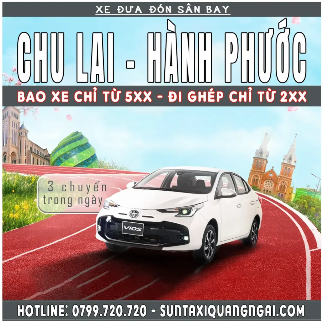 Xe Hành Phước đi Chu Lai bao xe chỉ 600k