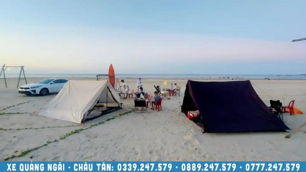 cắm trại trên biển bình châu bình sơn