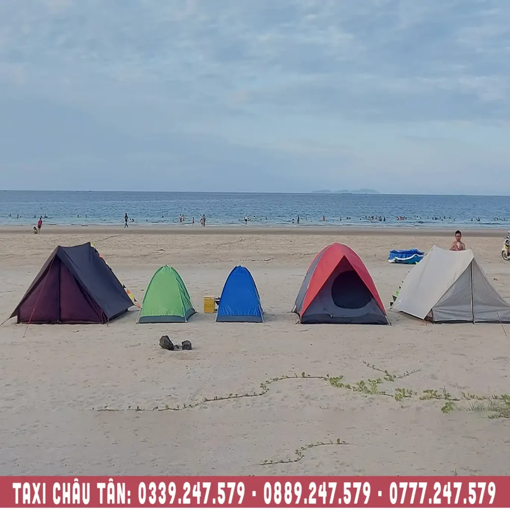 cắm trại ở biển châu tân bình sơn
