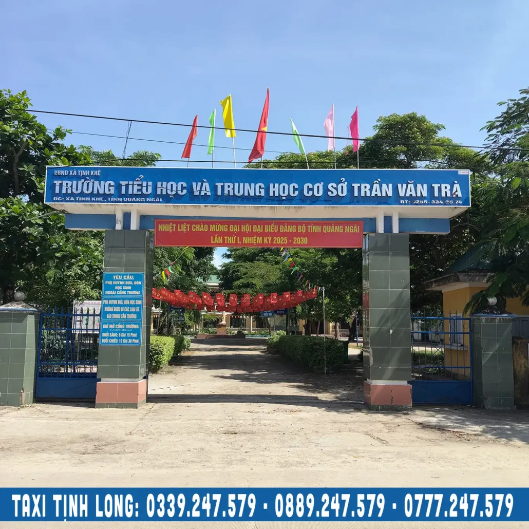 trường tiểu học và trung học xã tịnh long. Đặt xe Taxi Tịnh Long giá rẻ qua số 0889.247.579