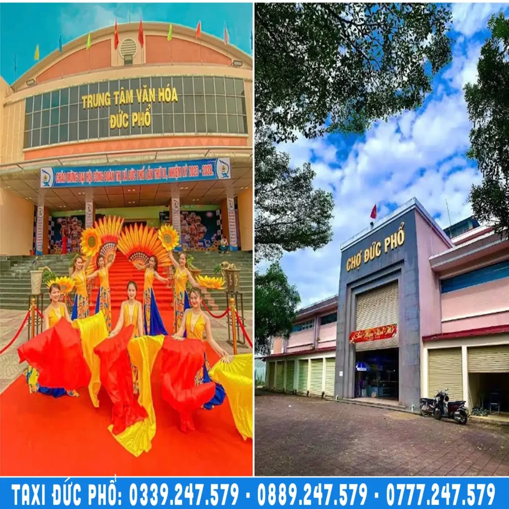 trung tâm văn hóa đức phổ và chợ đức phổ sau sáp nhập 2025