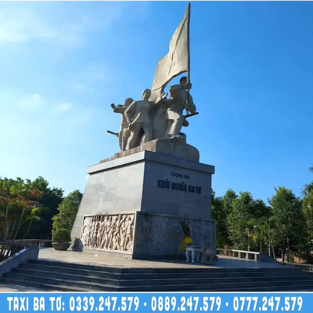 tượng đài khởi nghĩa ba tơ, taxi ba tơ giá rẻ