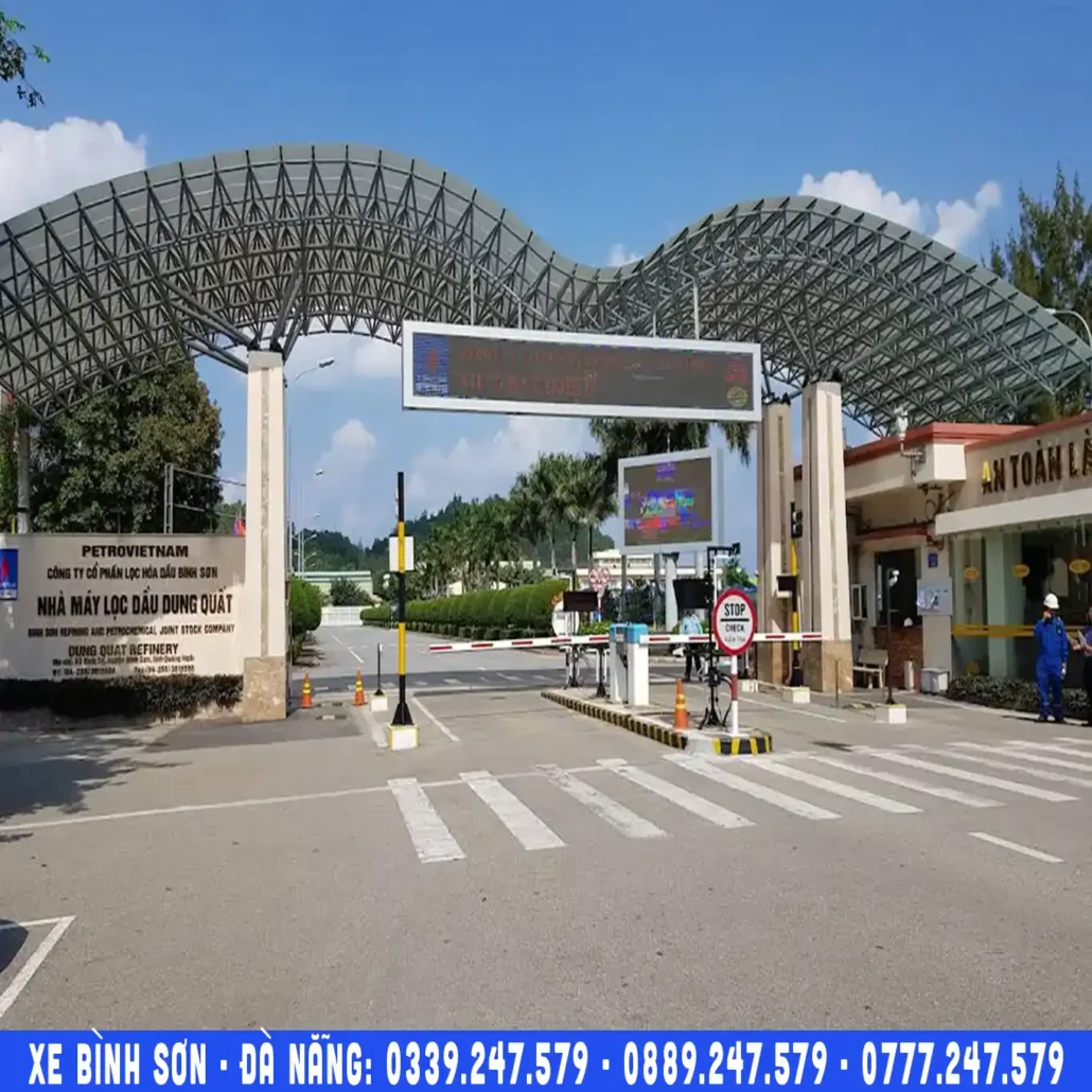 xe nhà máy lọc dầu dung quất bình sơn đi đà nẵng