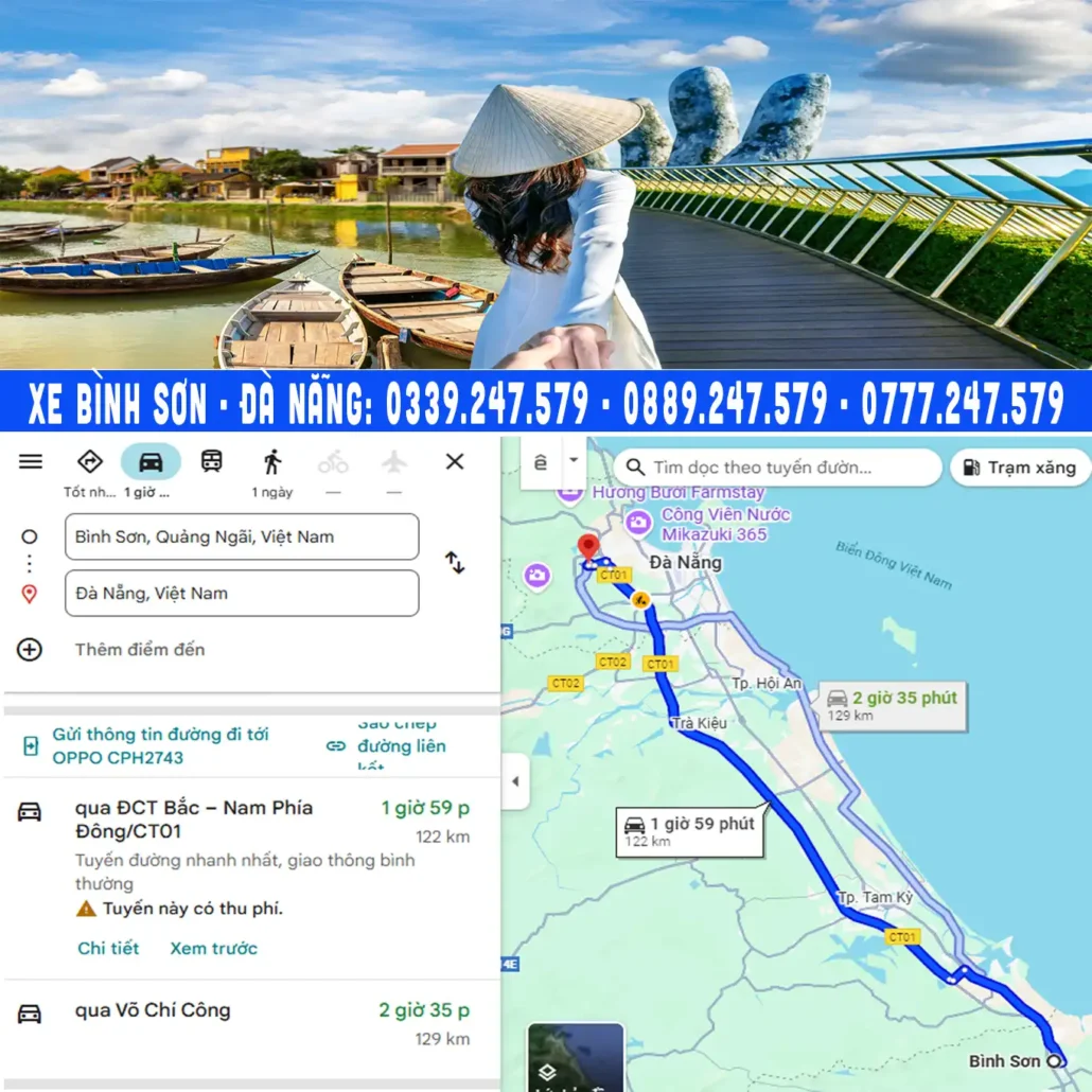 Quảng đường từ Quảng Ngãi đi Đà Nẵng là bao nhiêu km