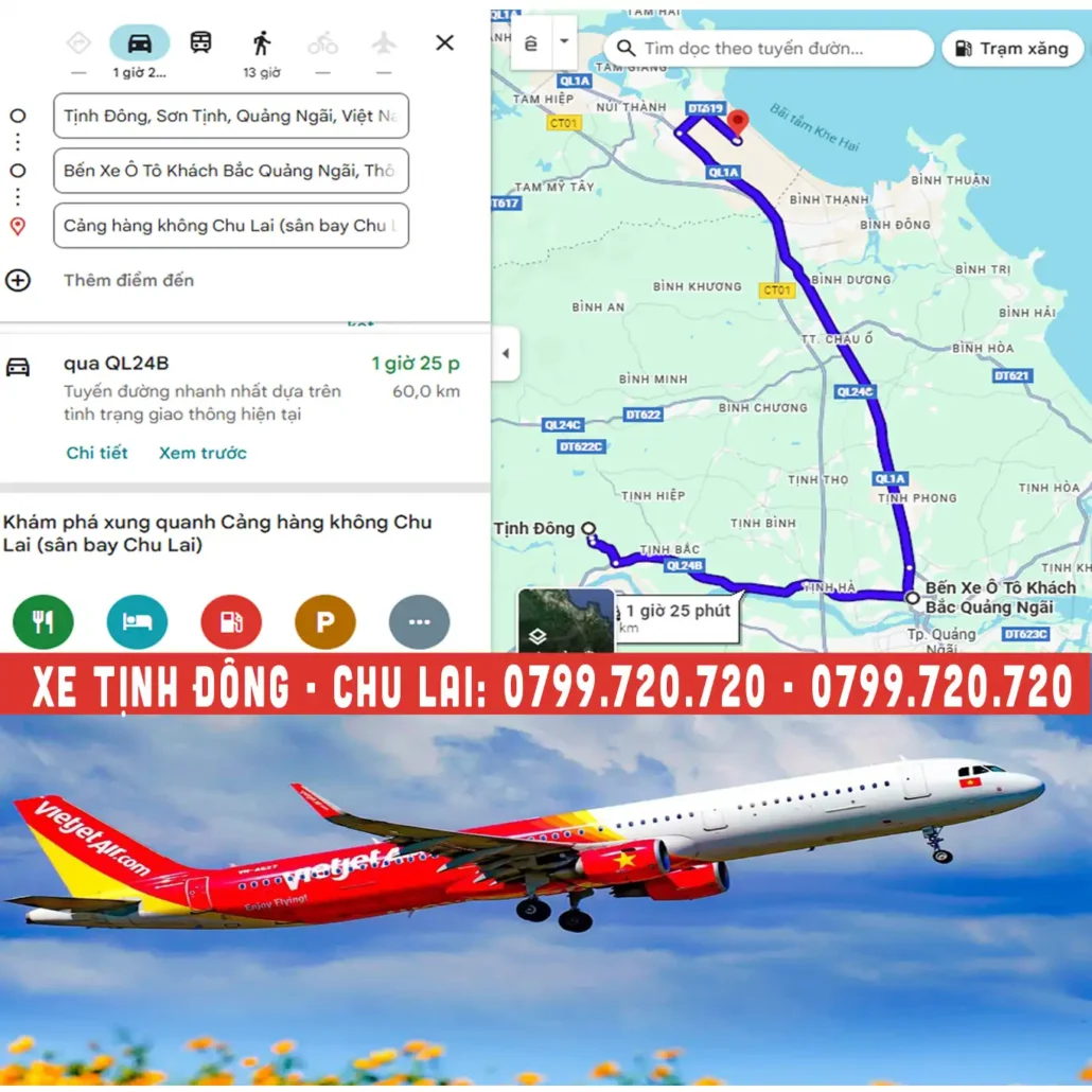 quảng đường từ tịnh đông đi chu lai