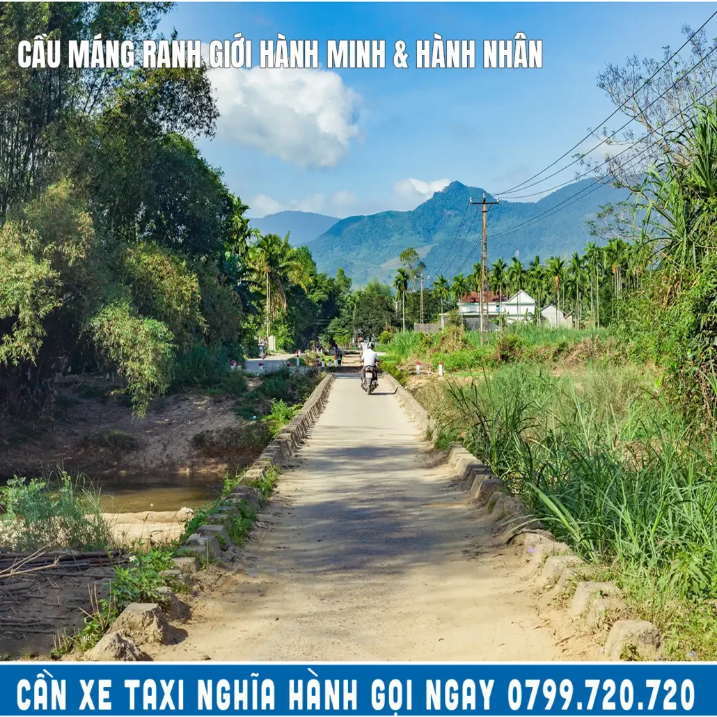 cầu máng ranh giới giữa hành minh và hành nhân, taxi nghĩa hành giá rẻ
