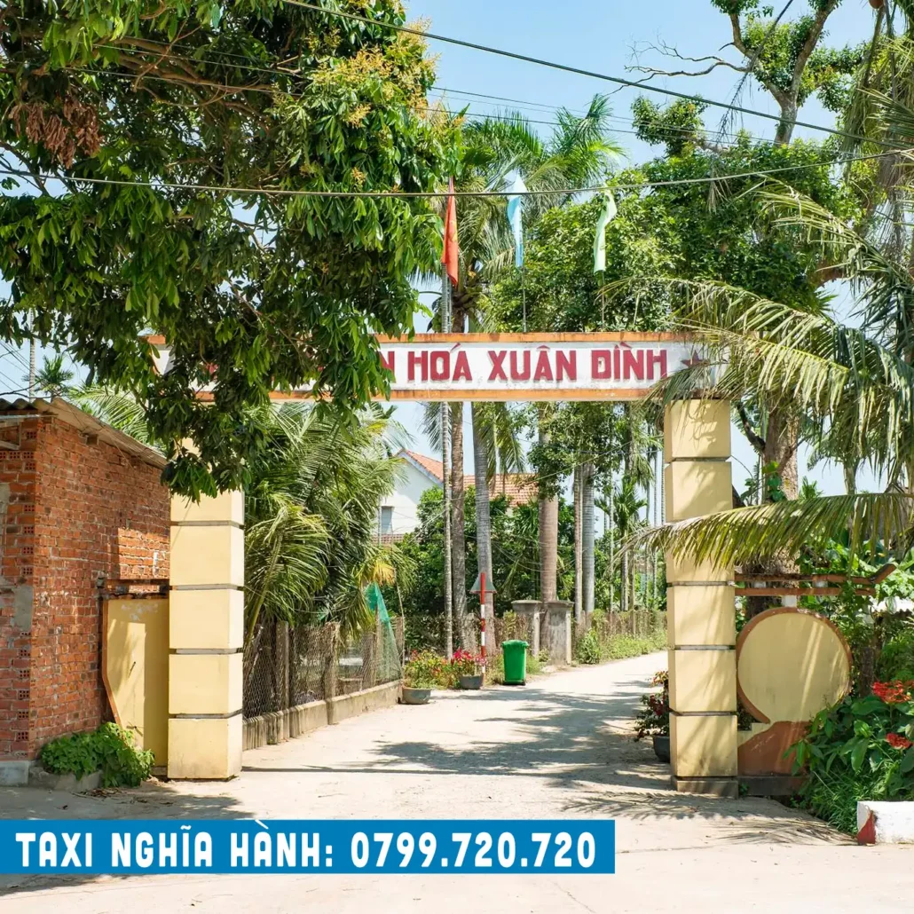 cổng chào thôn văn hóa xuân đình nghĩa hành