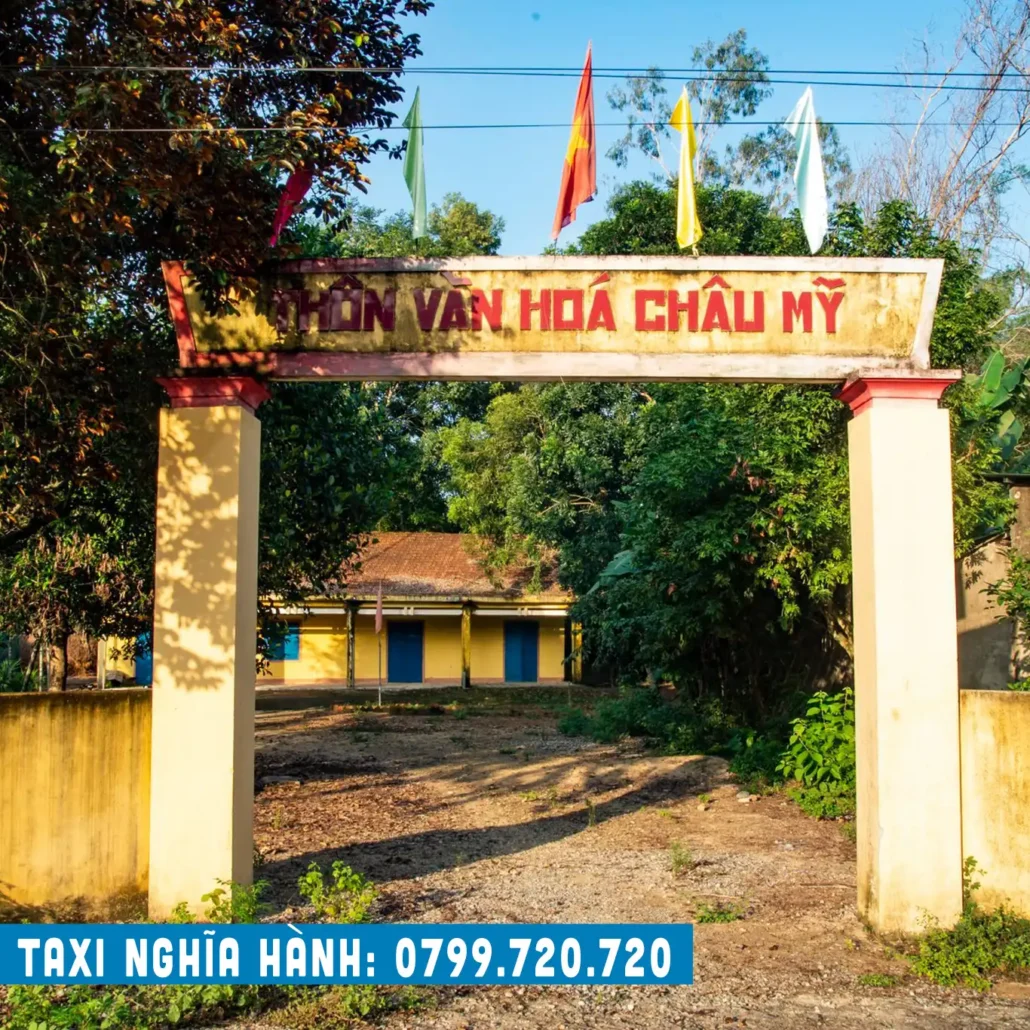 cổng chào thôn văn hóa châu mỹ hành thịnh