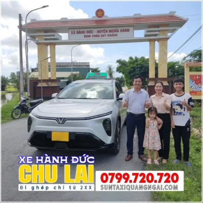 Xe Hành Đức đi Chu Lai chỉ từ 2xx với SunTaxi Quảng Ngãi
