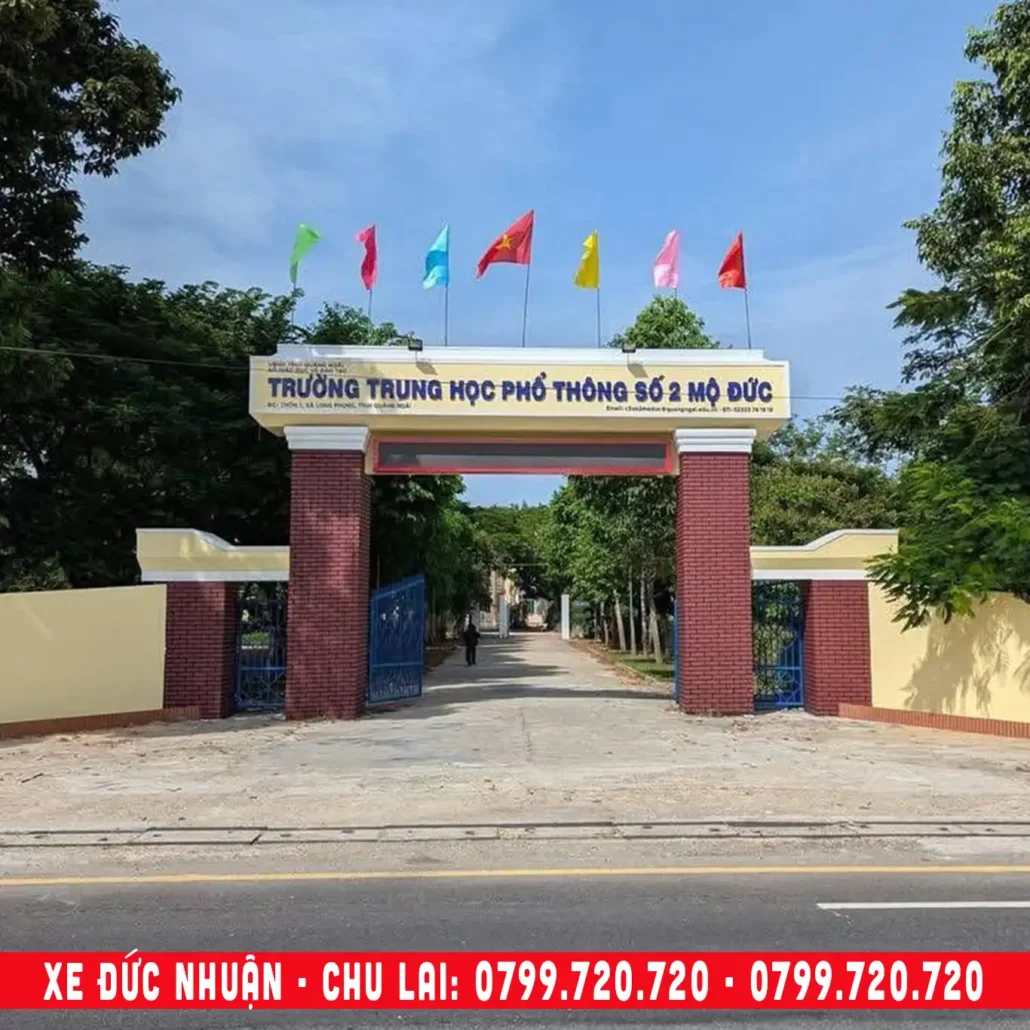 trường thpt số 2 mộ đức đi chu lai chỉ từ 2xx