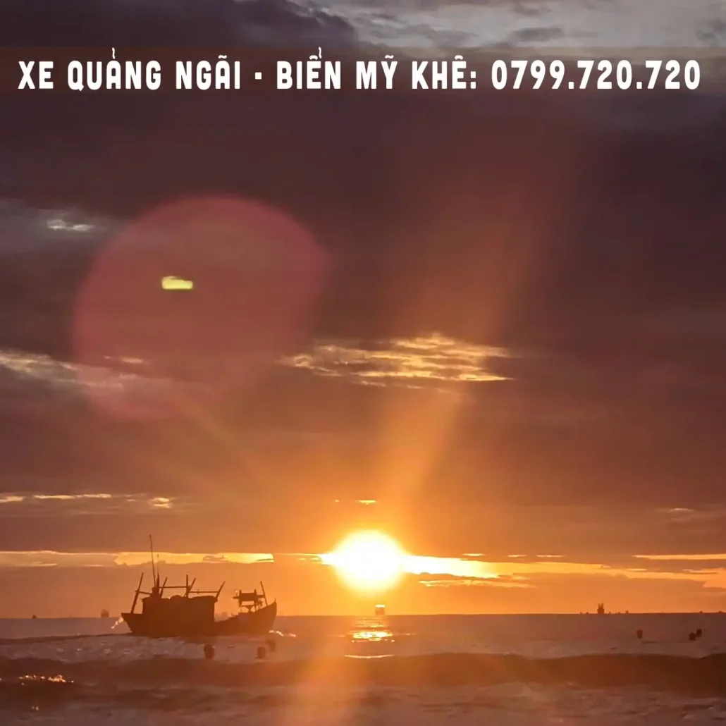 ngắm hoàng hôn ở biển mỹ khê quảng ngãi