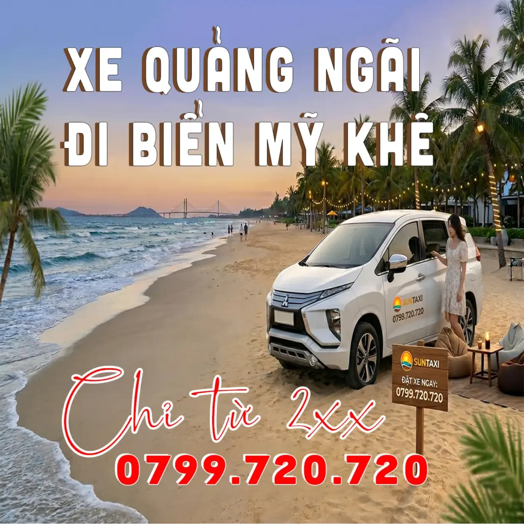 Xe Quảng Ngãi đi biển Mỹ Khê chỉ từ 2xx
