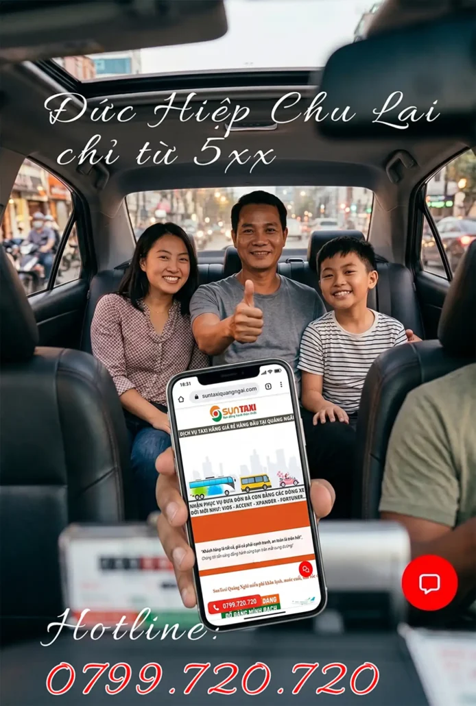 đặt xe ghép mộ đức đi chu lai qua số hotline taxi mộ đức 0799.720.720