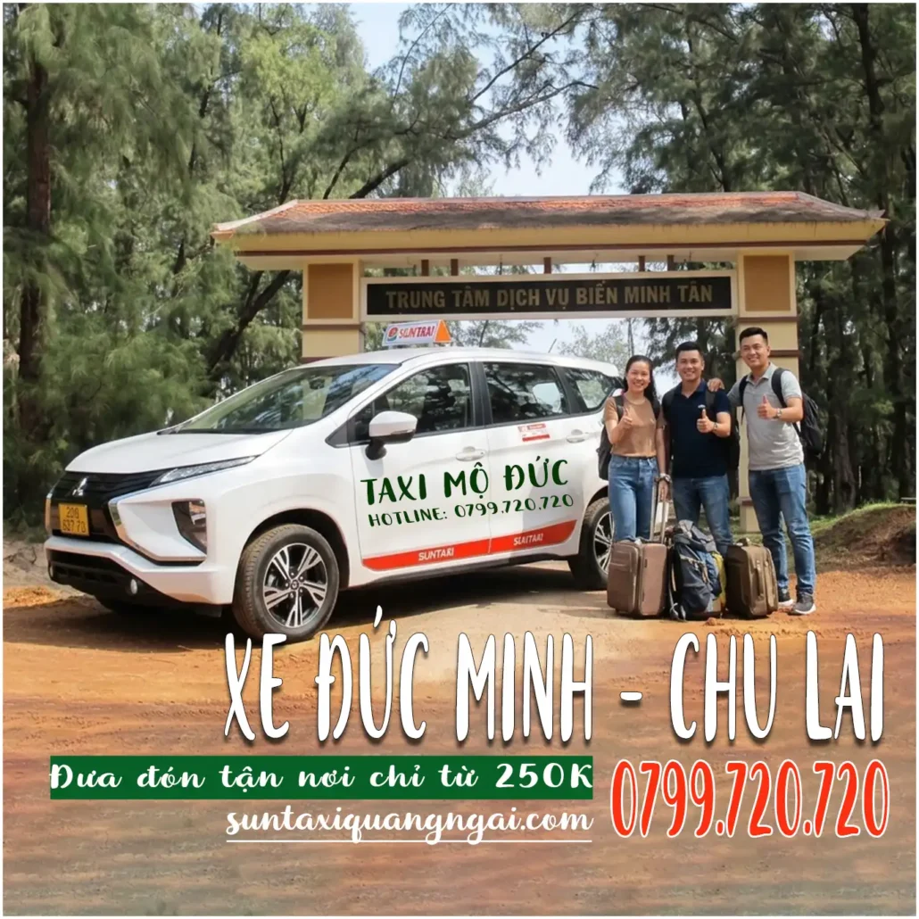 Xe Đức Minh đi Chu Lai chỉ từ 250k với xe ghép Chu Lai