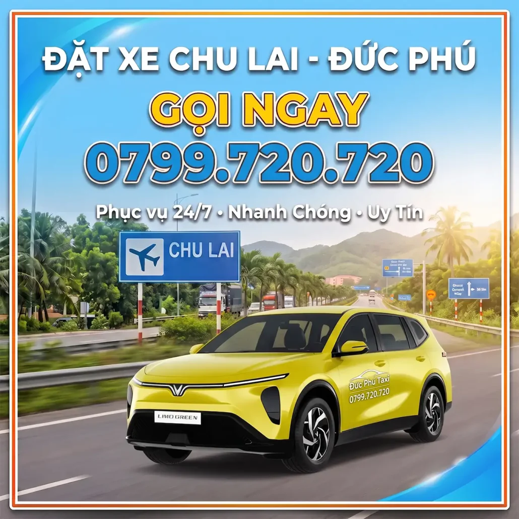 Đặt xe ghép Đức Phú Chu Lai