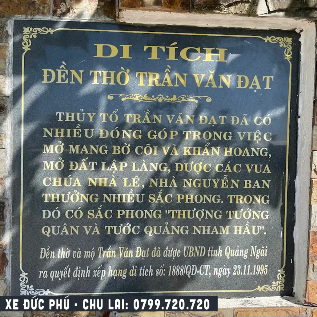 di tích đền thờ danh nhân văn hóa Trần Văn Đạt
