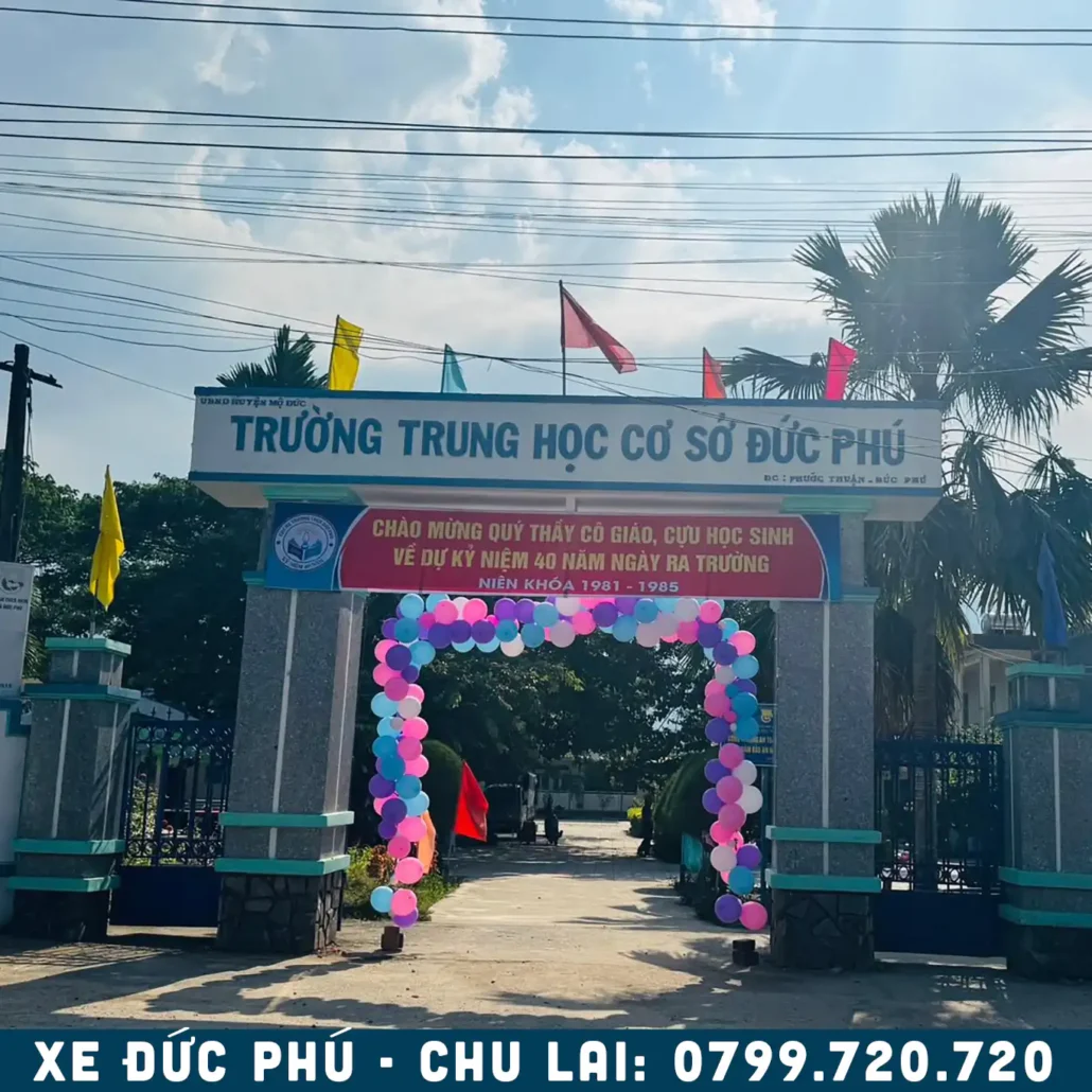 trường THCS Đức Phú Mộ Đức đi Chu Lai