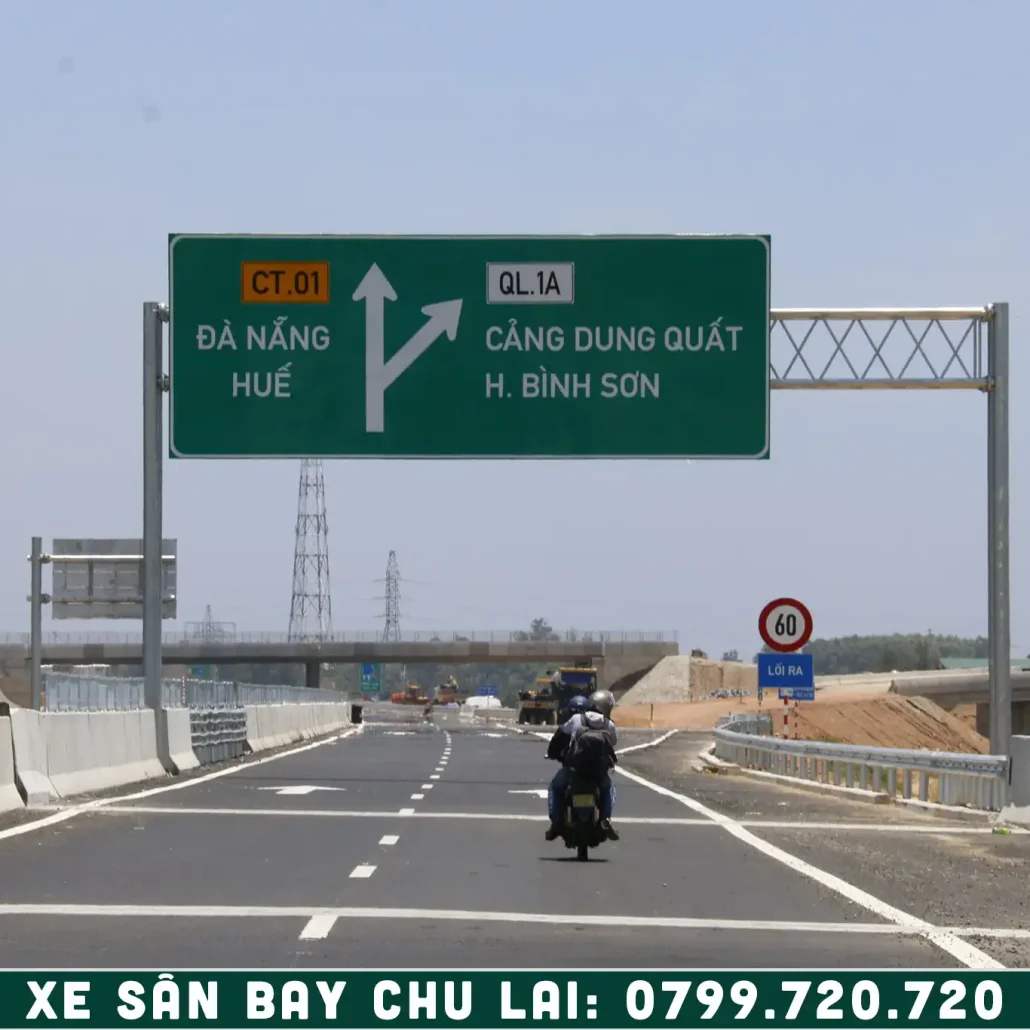 xe quảng ngãi đi chu lai theo cao tốc